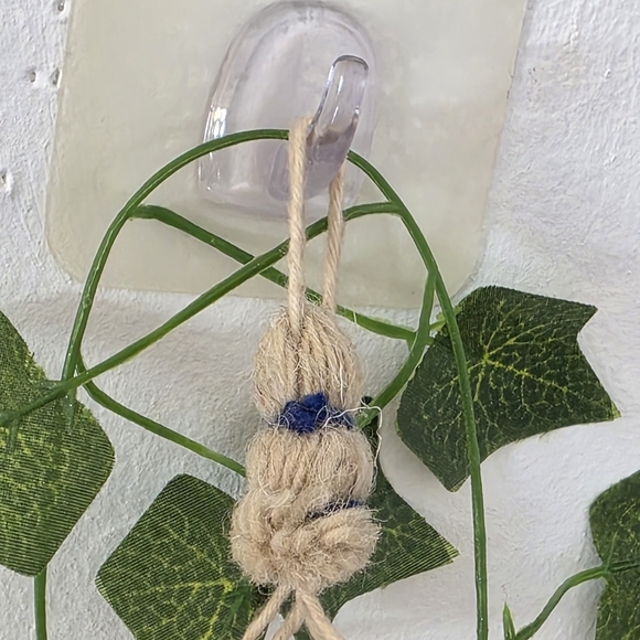 Vintage Handmade Boho Crochet Round Suspension Lampshade Lantern - Picture 3 of 8